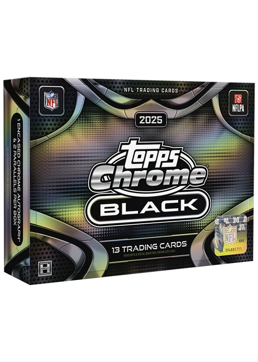 Topps 2025 Chrome Black Football Hobby Box