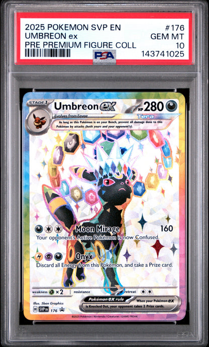 2025 Pokemon Svp En-Sv Black Star Promo 176 Umbreon Ex Pre Premium Figure Coll - PSA 10