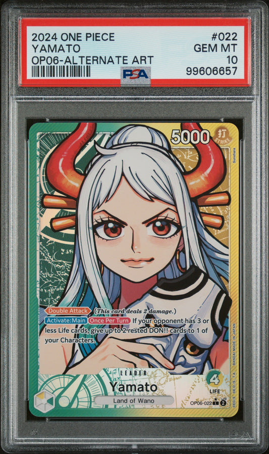2024 One Piece Op06-Wings Of The Captain 022 Yamato Alternate Art - PSA 10