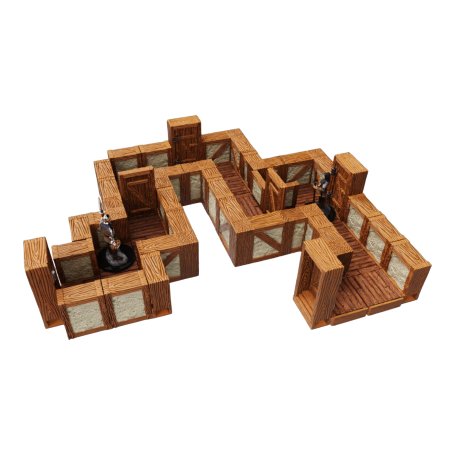 WarLock Tiles - Town & Village Straight Walls