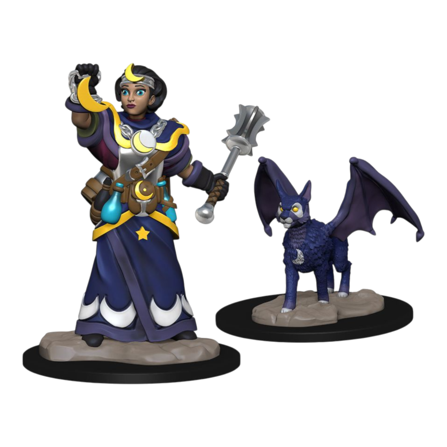 Wardlings - Girl Cleric & Winged Cat Pre-Painted Minis