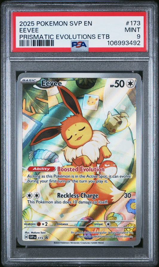 2025 Pokemon Svp En-Sv Black Star Promo 173 Eevee Prismatic Evolutions Etb