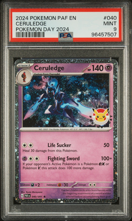2024 Pokemon Paf En-Paldean Fates 040 Ceruledge Pokemon Day 2024