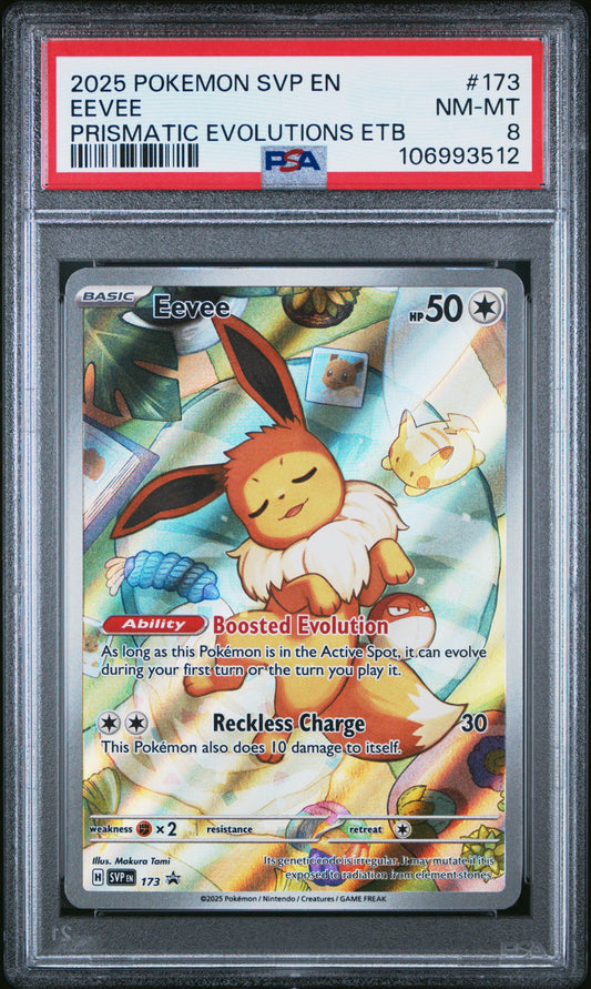 2025 Pokemon Svp En-Sv Black Star Promo 173 Eevee Prismatic Evolutions Etb