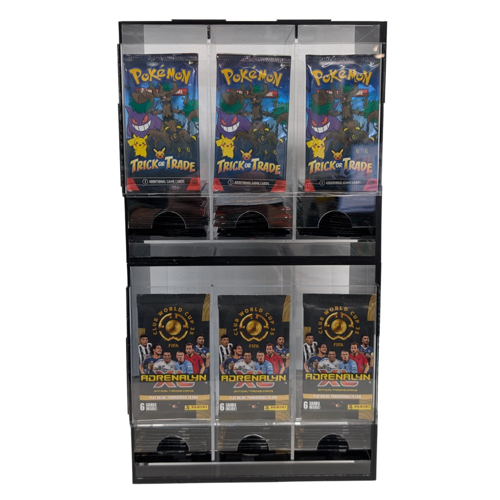 YGL 3 Slot Interlocking Acrylic Booster Pack Dispenser