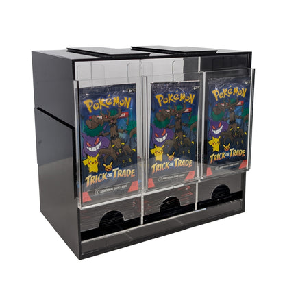 YGL 3 Slot Interlocking Acrylic Booster Pack Dispenser