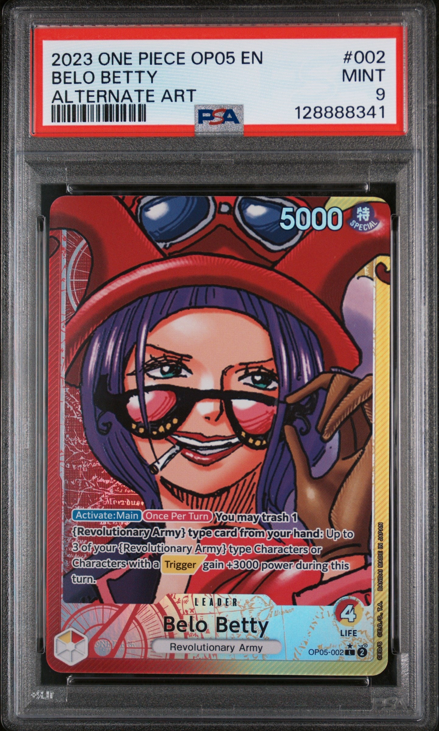 2023 One Piece Op05-Awakening Of The New Era 002 Belo Betty Alternate Art - PSA 9