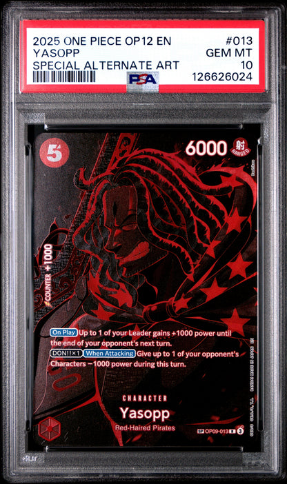 2025 One Piece Op12-Legacy Of The Master 013 Yasopp Special Alternate Art - PSA 10