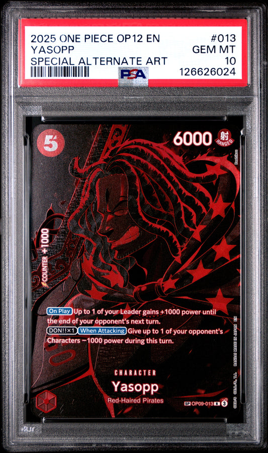 2025 One Piece Op12-Legacy Of The Master 013 Yasopp Special Alternate Art - PSA 10