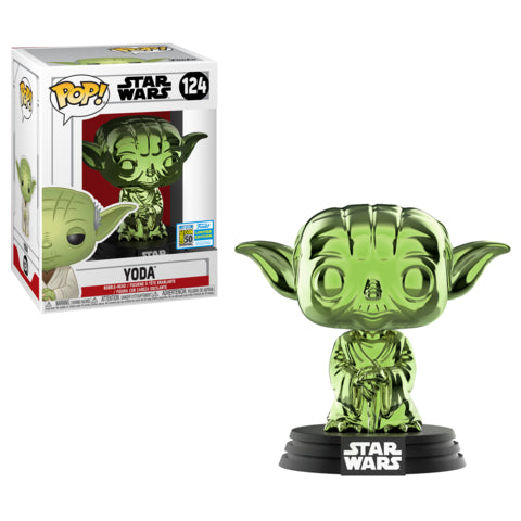 Star Wars - Yoda Green Chrome 2019 SDCC Exclusive Pop! Vinyl #124
