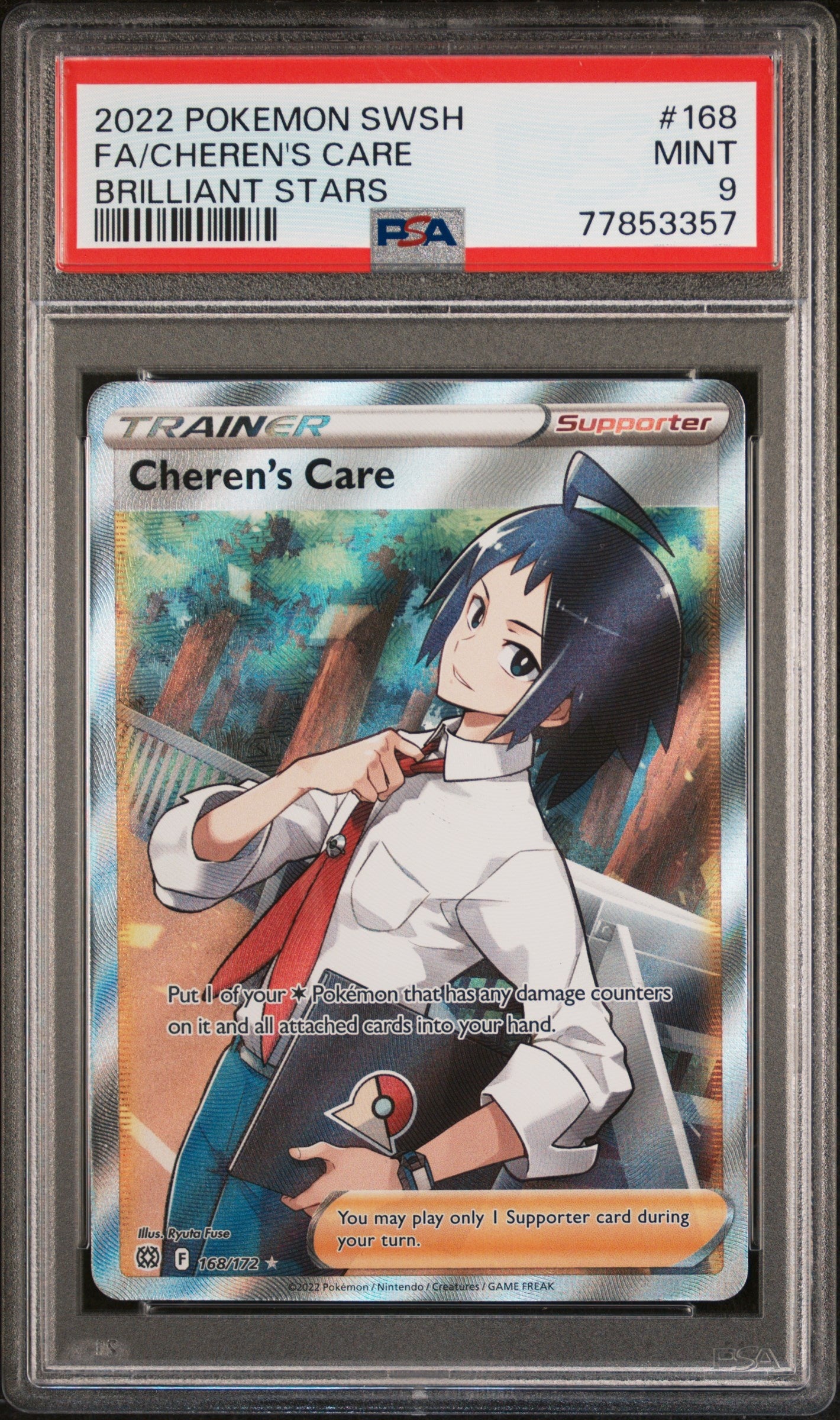 2022 Pokemon Sword & Shield Brilliant Stars 168 Fa/Cheren's Care Brilliant Stars | Ozzie Collectables 2022 Pokemon Sword & Shield Brilliant Stars 168 Fa/Cheren's Care Brilliant Stars | Ozzie Collectables