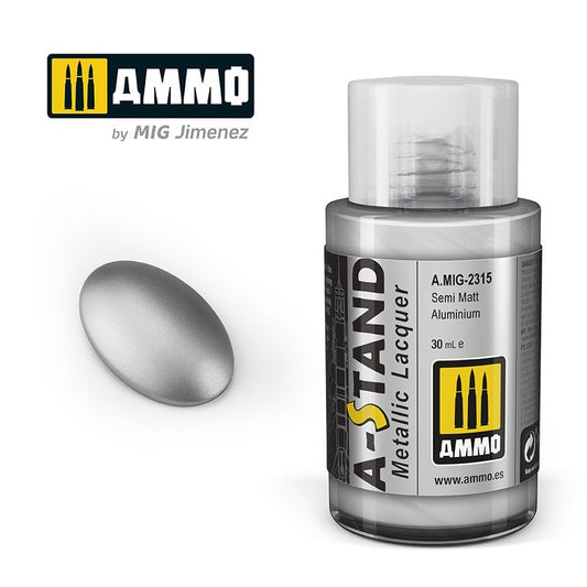 Ammo by MIG - A-Stand - Semi Matt Aluminium  30ml