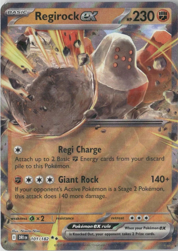 Regirock ex - 101/182 - SV10: Destined Rivals