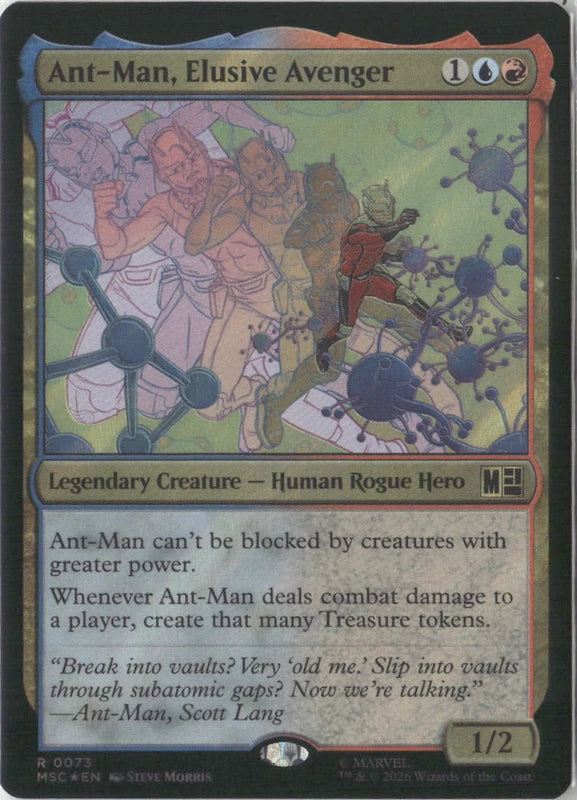 Scan Image | Ant-Man, Elusive Avenger (Surge Foil) - Commander: Marvel Super Heroes | [57790A61]
