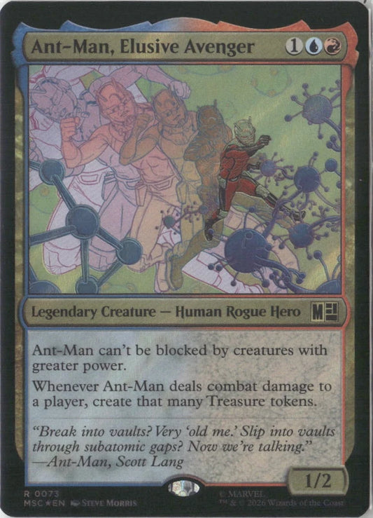 Scan Image | Ant-Man, Elusive Avenger (Surge Foil) - Commander: Marvel Super Heroes | [57790A61]
