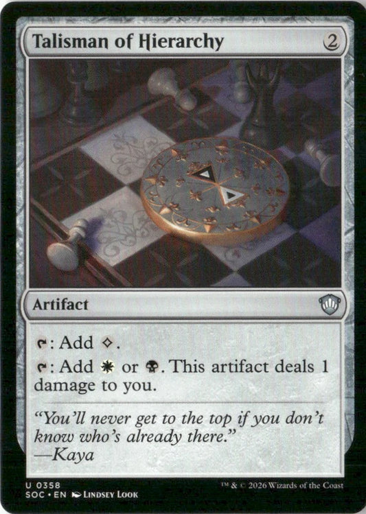 Talisman of Hierarchy - Commander: Secrets of Strixhaven