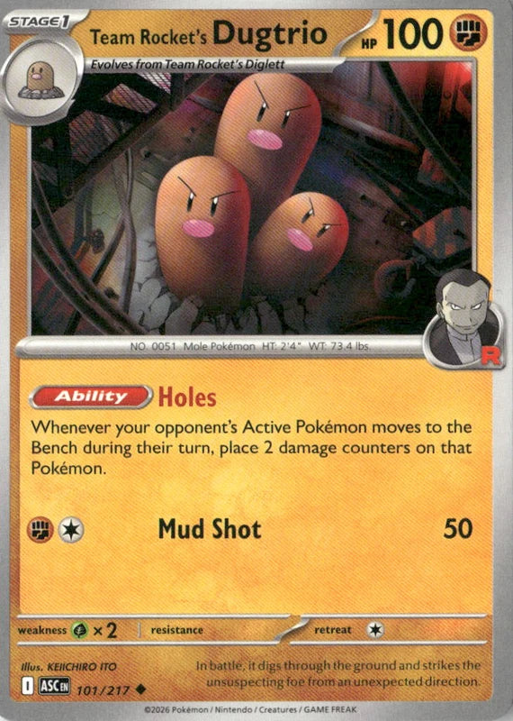 Team Rocket's Dugtrio - 101/217 - ME: Ascended Heroes