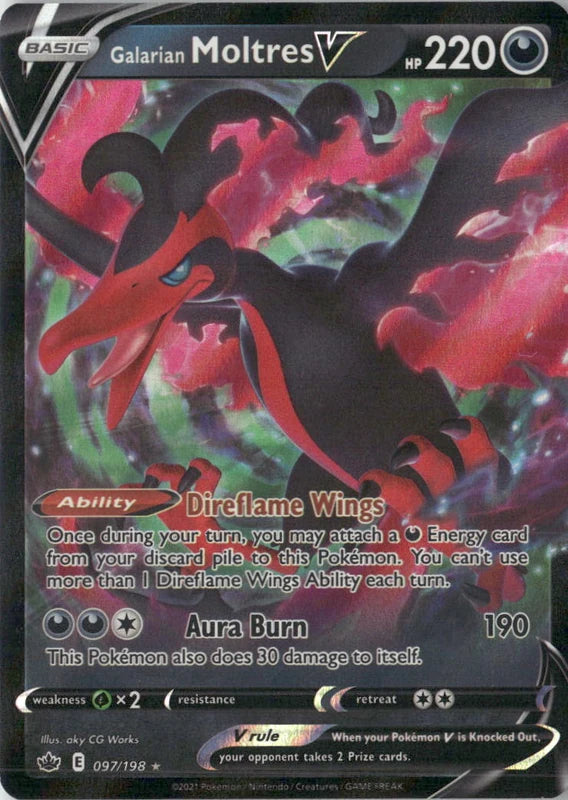 Galarian Moltres V - SWSH06: Chilling Reign