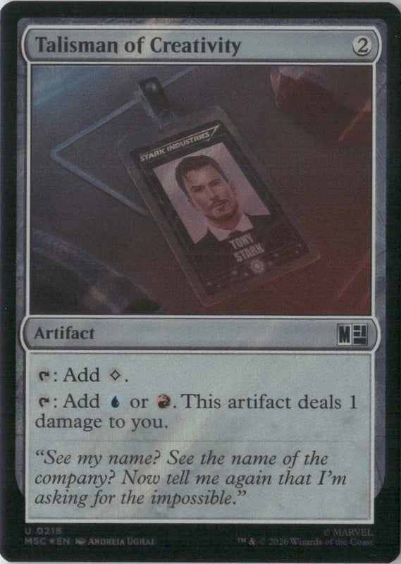 Scan Image | Talisman of Creativity (Surge Foil) - Commander: Marvel Super Heroes | [88419D68]
