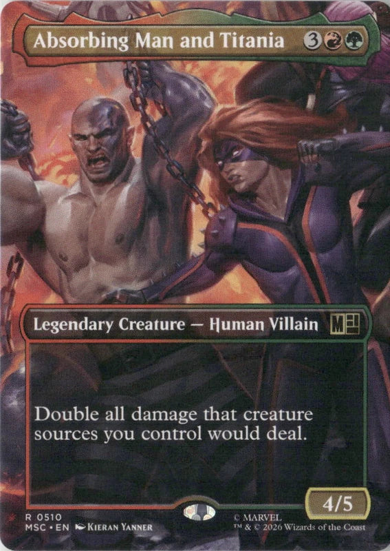 Scan Image | Absorbing Man and Titania (Borderless) - Commander: Marvel Super Heroes | [6FEAE0AE]