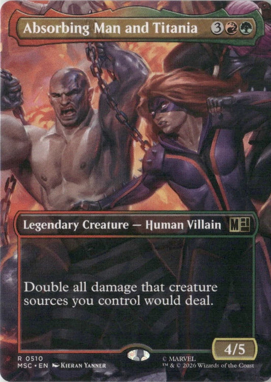 Scan Image | Absorbing Man and Titania (Borderless) - Commander: Marvel Super Heroes | [6FEAE0AE]