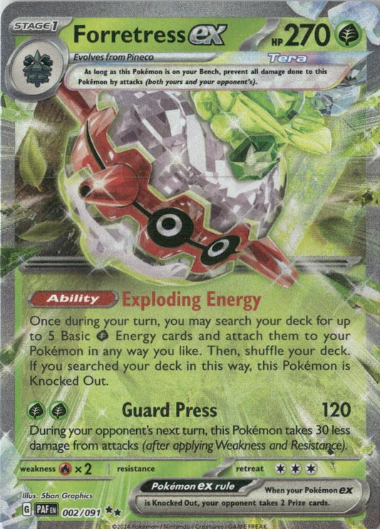 Forretress ex - 002/091 - SV: Paldean Fates