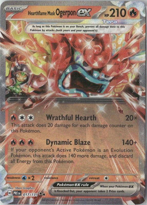 Hearthflame Mask Ogerpon ex - 017/131 - SV: Prismatic Evolutions