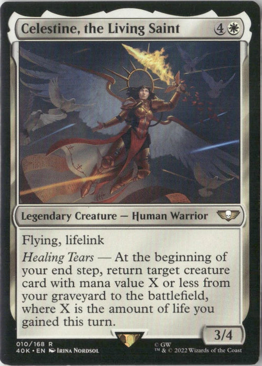 Scan Image | Celestine, the Living Saint (Surge Foil) - Universes Beyond: Warhammer 40,000 | [C407EF95]