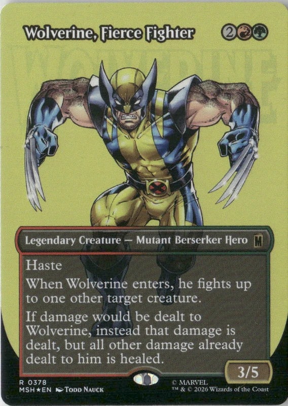 Scan Image | Wolverine, Fierce Fighter (Borderless) - Marvel Super Heroes | [49848CFD]