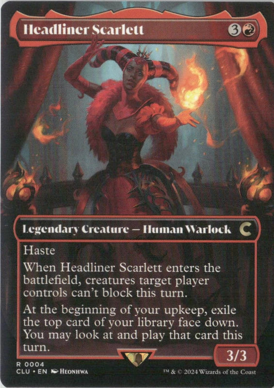 Scan Image | Headliner Scarlett (Borderless) - Ravnica: Clue Edition | [8AE8CDB4]