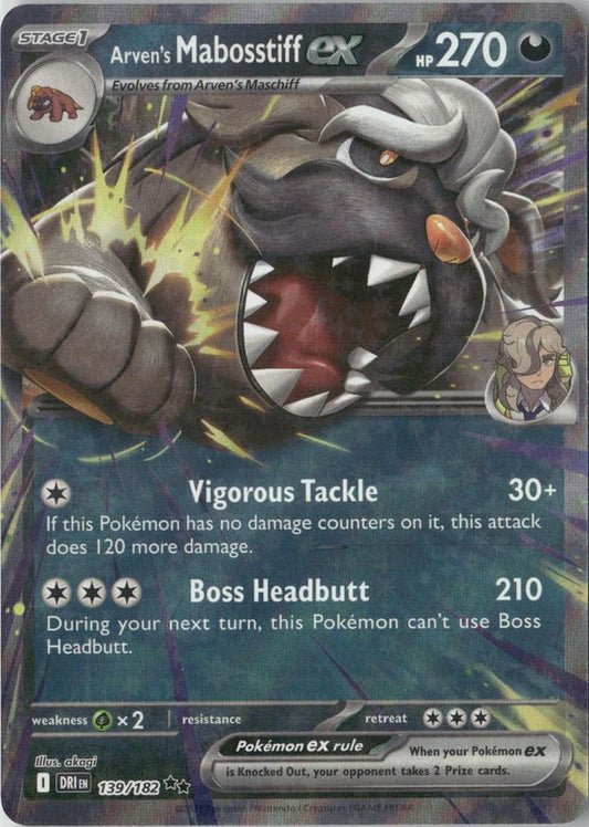 Arven's Mabosstiff ex - 139/182 - SV10: Destined Rivals