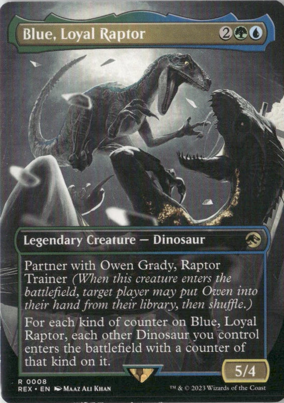 Scan Image | Blue, Loyal Raptor (Borderless) - Universes Beyond: Jurassic World Collection | [41F23CB1]