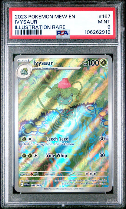 2023 Pokemon Mew En-151 167 Ivysaur Illustration Rare - PSA 9