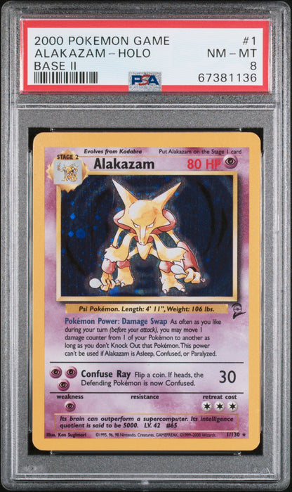2000 Pokemon Game Base 2 1 Alakazam Holo