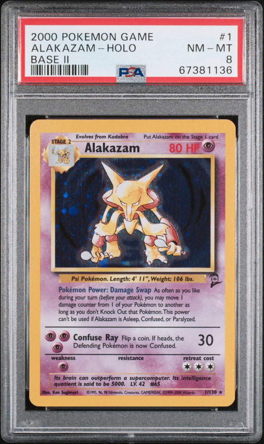 2000 Pokemon Game Base 2 1 Alakazam Holo