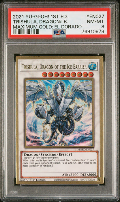2021 Yu-Gi-Oh! Maximum Gold: El Dorado En027 Trishula, Dragon/I.B. Maximum Gold: El Dorado - PSA 8