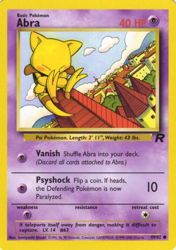Abra #49 Pokemon Team Rocket
