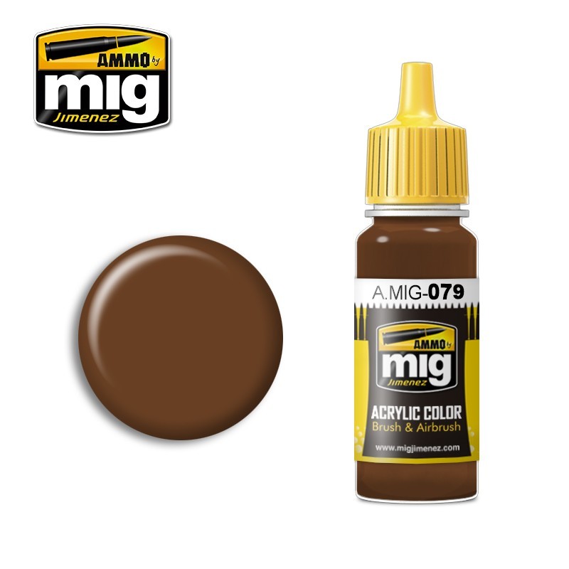 Ammo by MIG - Acrylic Color - Clay Brown 17ml