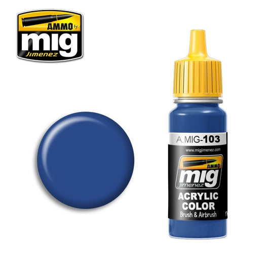 Ammo by MIG - Acrylic Color - Medium Blue 17ml