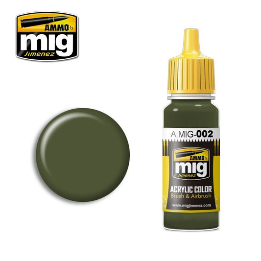 Ammo by MIG - Acrylic Color - Ral 6003 Olivgrün Opt. 2 17ml