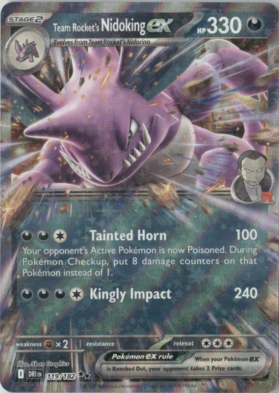 Team Rocket's Nidoking ex - 119/182 - SV10: Destined Rivals