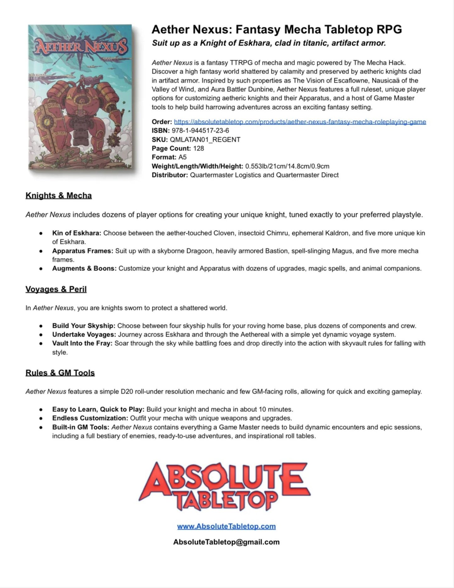 Aether Nexus RPG
