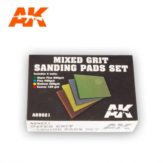 Ak Interactive - Tools  - Mixed grit Sanding Pads Set 800 grit.4 Units