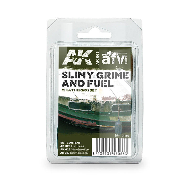 Ak Interactive - Weathering Sets  - Slimy grime And Fuel Set