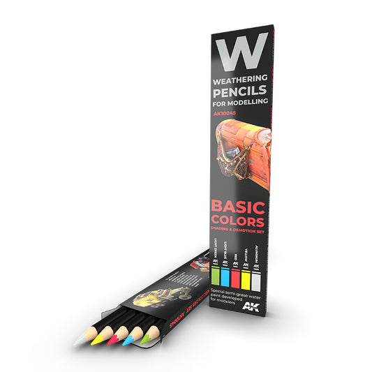 Ak Interactive - Weathering Pencils Sets - Watercolor Pencil Set Basics