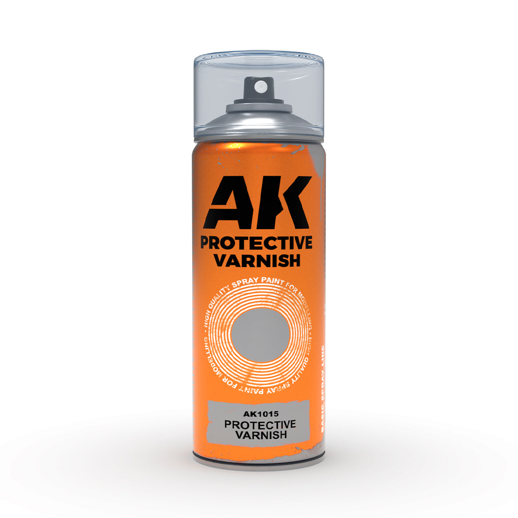 Ak Interactive - Sprays  - Protective Varnish - Spray 400ml (Includes 2 Nozzles)