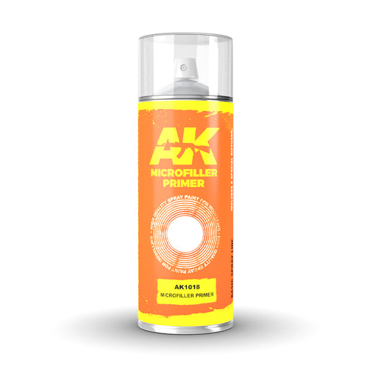 Ak Interactive - Sprays  - Microfiller Primer - Spray 150ml (Includes 2 Nozzles)