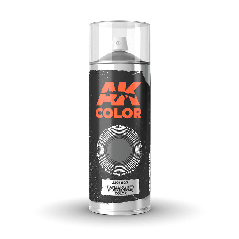 Ak Interactive - Sprays  - Panzergrey (Dunkelgrau) Color - Spray 150ml