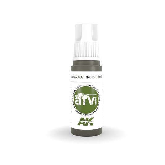 Ak Interactive - 3 Gen Acrylics - S.C.C. No.15 Olive Drab