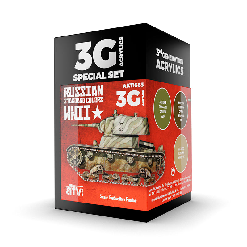 Ak Interactive - 3 Gen Acrylics - Russian Standard WW2 Combo